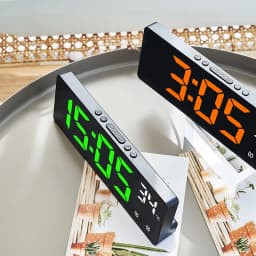 Creative Number Clock Color Nightlight Temperature Calendar Alarm Clock LED Large Number Electronic Clock Backlight Home Decor