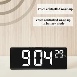 Creative Number Clock Color Nightlight Temperature Calendar Alarm Clock LED Large Number Electronic Clock Backlight Home Decor