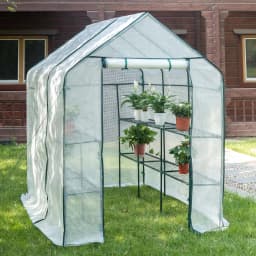 WOLTU Warm Foil Greenhouse Tomato Garden House with Tiers Waterproof Flower Vegetable Cultivation Plant Grow Tent Household Shed