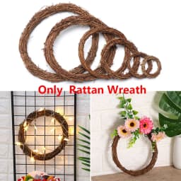 8-30CM Christmas Artificial Wreath Wicker Vine Ring Festival Rattan Garland Xmas Party Decoration Garlands