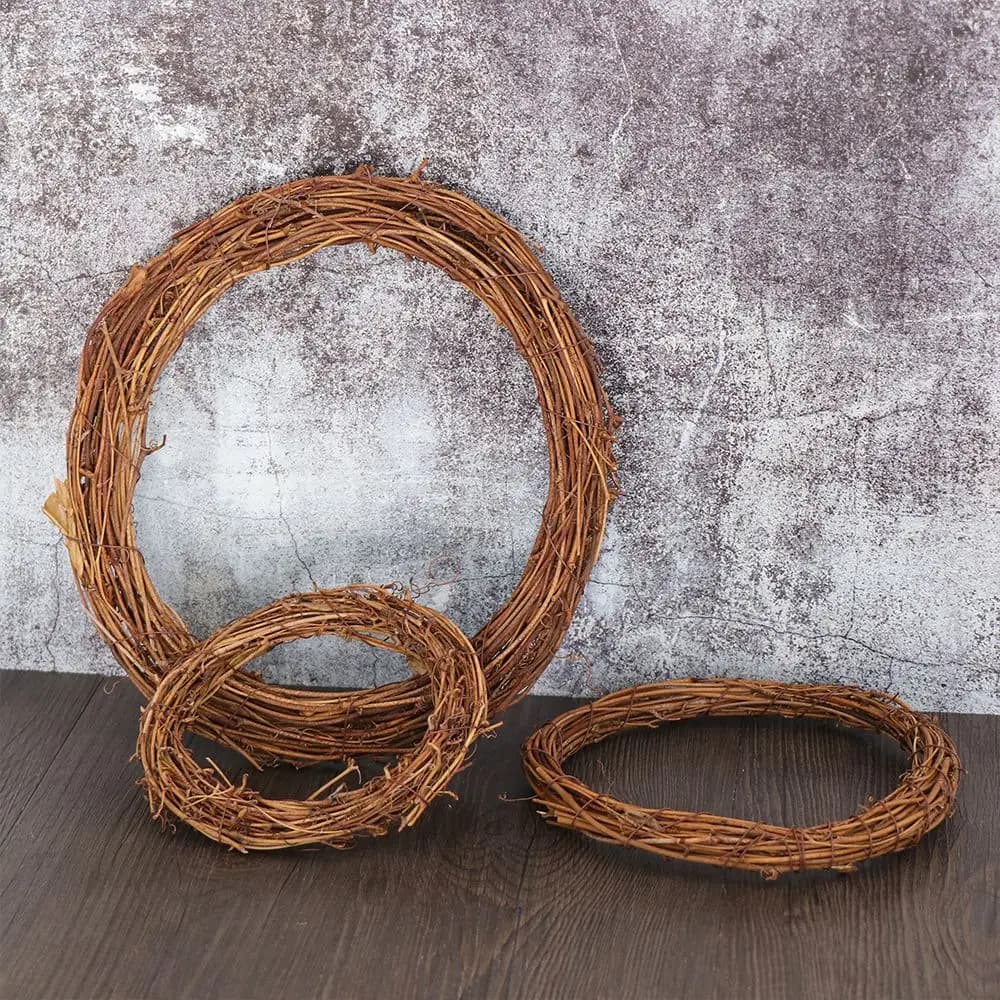 8-30CM Christmas Artificial Wreath Wicker Vine Ring Festival Rattan Garland Xmas Party Decoration Garlands