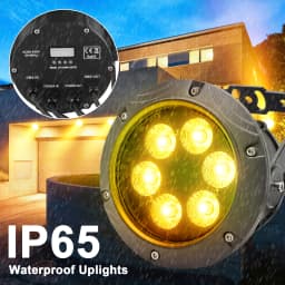 U'King 4PCS Waterproof Par Light 6x10W RGBW LED Strobe Effect Lighting DMX512 Sound Activated Control Stage Light for DJ Disco