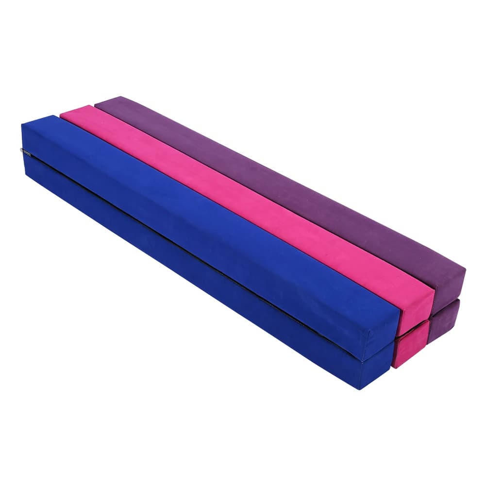 7FT Suede Folding Balance Beam Gymnastics Gym Training Equipment Hard Wearing DE Folding Training Balance Beam