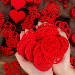 Mini Double Happiness Love Character Chinese Traditional Wedding Confetti Banquet Party Supplies Marriage Room Decoration