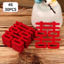 Mini Double Happiness Love Character Chinese Traditional Wedding Confetti Banquet Party Supplies Marriage Room Decoration