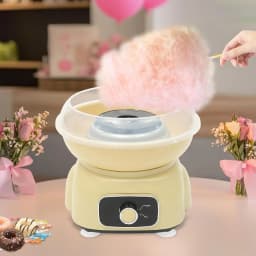 NEWEST Cotton Candy Machine Set, 500W Cotton Candy Machine with Plastic Stick Spoon and 10 Bamboo Sticks,1850RPM Sugar