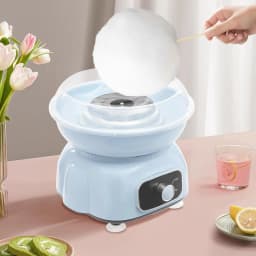 NEWEST Cotton Candy Machine Set, 500W Cotton Candy Machine with Plastic Stick Spoon and 10 Bamboo Sticks,1850RPM Sugar