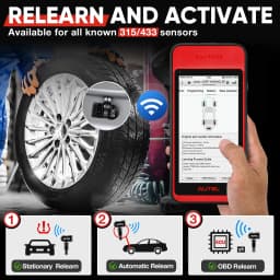 Autel MaxiTPMS ITS600E TPMS Programming Tools, OEM Sensor(315 433Mhz) Relearn, Activation, Reset, Read Clear DTCs, Up of TS408S