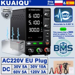 KUAIQU DC Power Supply Variable, Regulated Bench Power Supply for Fast Recharge, Equivalent to adding a BMS to your battery