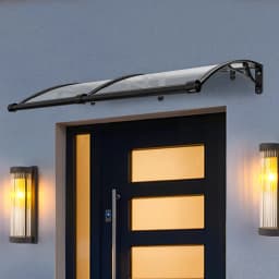 Clear Aluminum Alloy Arch Rainshed, 200kg Load, UV & Weather Protection for Windows, Doors, Balcony, Garage, Outdoor Canopy