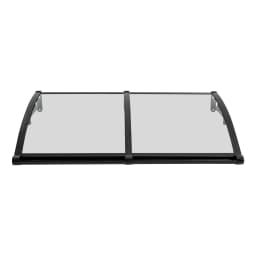 Clear Aluminum Alloy Arch Rainshed, 200kg Load, UV & Weather Protection for Windows, Doors, Balcony, Garage, Outdoor Canopy