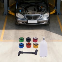 Oil Filling Funnel Set, 0.5Gal Filling Funnel Adapter Angle Funnel Aid Adapter Set W/ 6 Adapters for Audi, BMW, Dodge, Honda
