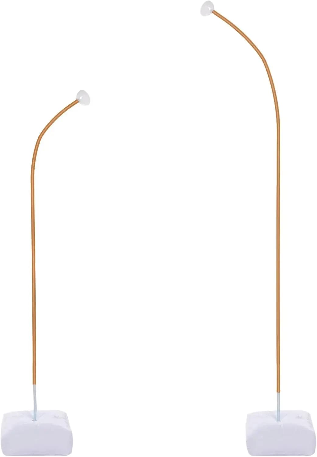 2-Size Half Balloon Arch Stand Kit-Bendable Brackets&Aluminum-Plastic/Iron,Stable Water Bags&30 Clips,Manual Pump&Complete Parts