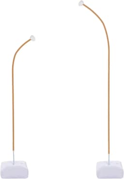 2-Size Half Balloon Arch Stand Kit-Bendable Brackets&Aluminum-Plastic/Iron,Stable Water Bags&30 Clips,Manual Pump&Complete Parts