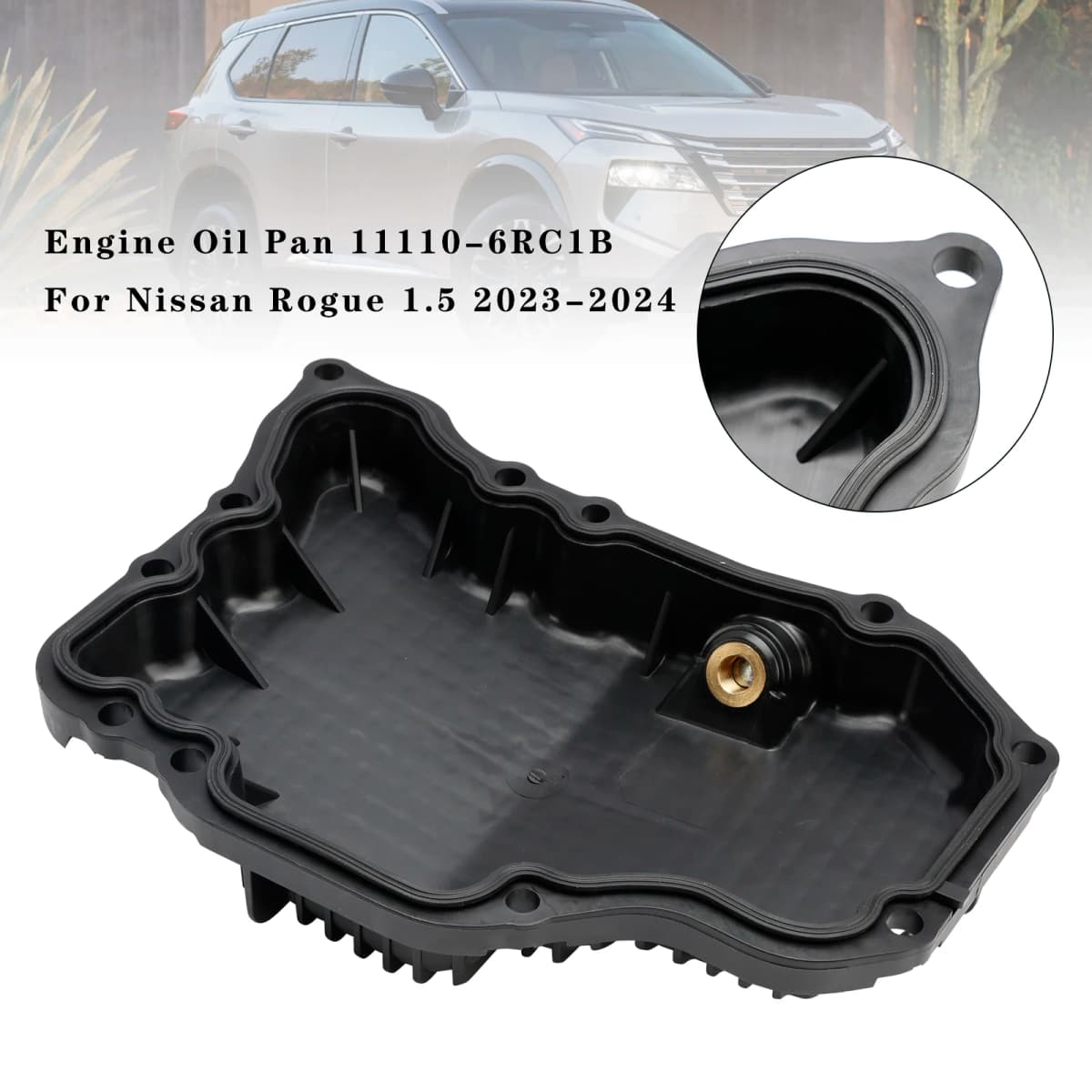 Areyourshop Engine Oil Pan 11110-6RC1B for Nissan Rogue 1.5 2023-2024