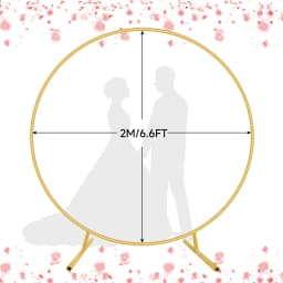 Circular Metal Arch Stand Wedding Round Balloon Arch Flower Gold Background Arch Backdrop Decoration Birthday Party DIY Decor