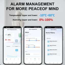 3pcs or 4pcs Tuya WiFi Temperature Humidity Sensor Remote Monitor for Smart Home Compatible with Alexa Google Assistant