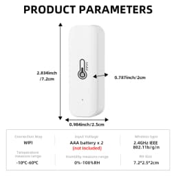 3pcs or 4pcs Tuya WiFi Temperature Humidity Sensor Remote Monitor for Smart Home Compatible with Alexa Google Assistant
