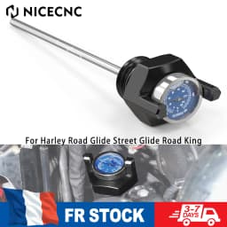 Oil Dipstick w/ Thermometer Gauge For Harley Street Glide FLHX 2017-2024 Road King FLHR Road Glide Limited FLTRK Electra Glide
