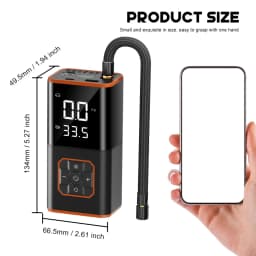 Portable 150PLS Tyre Inflator, Air Compressor, Power Bank Suitable for Cars, Bicycles, Motorcycles, Tyres, and Balls