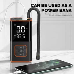 Portable 150PLS Tyre Inflator, Air Compressor, Power Bank Suitable for Cars, Bicycles, Motorcycles, Tyres, and Balls