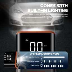 Portable 150PLS Tyre Inflator, Air Compressor, Power Bank Suitable for Cars, Bicycles, Motorcycles, Tyres, and Balls