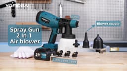 YOFIDRA 1000ML Electric Spray Gun 66000RPM Cordless Paint Sprayer Auto Steel Coating Airbrush Power Tools For Makita Battery Pin