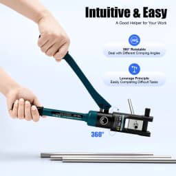  Hydraulic Crimper w/ 11 Pairs of Dies, YQK-300 Hand Operated Hydraulic Crimping Tool Manual Hydraulic Tube Crimper Set