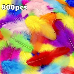800/100Pcs Colorful Feathers 3-5-inch Craft Feathers Wedding Family Decorations, Dream Catcher Supplies, Natural Feathers 2029