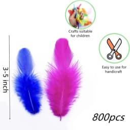800/100Pcs Colorful Feathers 3-5-inch Craft Feathers Wedding Family Decorations, Dream Catcher Supplies, Natural Feathers 2029