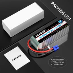 HRB Lipo Battery 6S 5000mah 6000mah XT60 XT90 EC5 50C 100C 22.2V for Quadcopter Airplane Car Truck 500 600 Helicopter