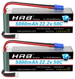 HRB Lipo Battery 6S 5000mah 6000mah XT60 XT90 EC5 50C 100C 22.2V for Quadcopter Airplane Car Truck 500 600 Helicopter