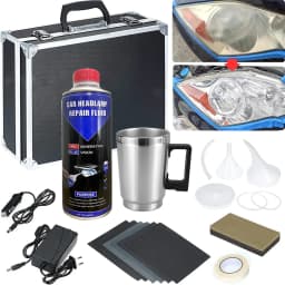 Car Headlight Polishing Restoration Kit Auto Headlight Restorer Repair Set Workshop Tools 500ML Liquid Polymer Evaporator