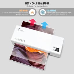 Laminator, Laminator Machine with Hot and Cold Settings and 40 Pouches, 4 in 1 A4 laminator with Paper Trimmer and Corner Round