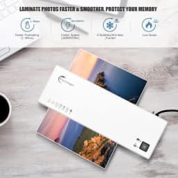 Laminator, Laminator Machine with Hot and Cold Settings and 40 Pouches, 4 in 1 A4 laminator with Paper Trimmer and Corner Round