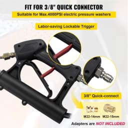 SucceBuy 18 / 20ft Telescoping Pressure Washer Wand w/Strap Belt 3/8" Quick Connector Extension Pole for Power Washer Spray