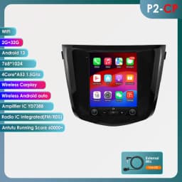 9.7inch 2DIN Android 13 Car Radio for Nissan Qashqai J11/X-Trail 3 T32 2013-2017 Multimedia Stereo Wireless Carplay 360Camera