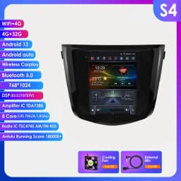 9.7inch 2DIN Android 13 Car Radio for Nissan Qashqai J11/X-Trail 3 T32 2013-2017 Multimedia Stereo Wireless Carplay 360Camera
