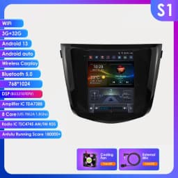 9.7inch 2DIN Android 13 Car Radio for Nissan Qashqai J11/X-Trail 3 T32 2013-2017 Multimedia Stereo Wireless Carplay 360Camera