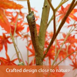Autumn Maple Artificial Fall Tree In Plastic Pot Faux Red Maple Leaves Silk Maple Tree For Thanksgiving Party Home Decoration