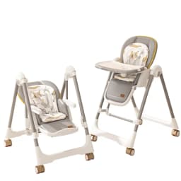 Lightweight Children's Dining Chair Multifunctional Baby Dining Chair with Adjustable Seat Height 2-in-1 Baby Rocking Swing