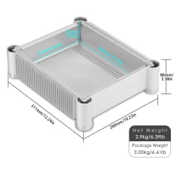 Nobsound HiFi Amplifier Chassis Aluminum Preamp Cabinet DIY Metal DAC Case 260×311×86mm