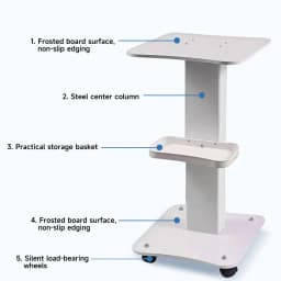 SPA Beauty Storage Beauty Salon Stand Rolling Trolley Cart Equipment Machine Holder Organizer 3 Tier Salon Table Wheel Holder