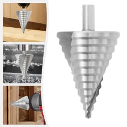 HSS Professional Stage Drill-Peeling Drill Set, Tapered Drill Slot Stepping Drill 6-60mm for Stainless Steel Metal Wood Plastic