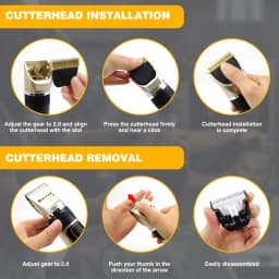 BRIEFNESS Hair Trimmer Pet Trimmer Silent All-In-One Body Hair Trimmer Cordless Precision Trimmer Runs for 90 Minutes