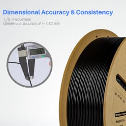 ELEGOO PLA Plus 10kg Filament 1.75mm Black 3D Printing Material Dimensional Accuracy +/- 0.02 mm Fits Most FDM 3D Printers