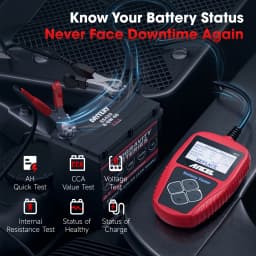 ANCEL BA101 Car Battery Tester 12V Digital Automotive Alternator Meter Diagnostic Tool,100-2000 CCA Load Capacity, Charging & C