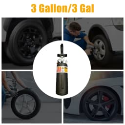 3 Gallons Tire Inflator Tires Inflation Cannon Shock Filler Tire Booster High Pressure Air Tire Bead Sealer W/Air Pressure Gauge
