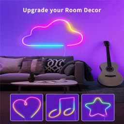 RGBIC Waterproof Flexible Neon LED Strip with App/Remote Control, Music Sync DIY Lamp for Living Room, Bedroom, Wall Decoration