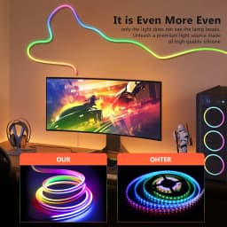 RGBIC Waterproof Flexible Neon LED Strip with App/Remote Control, Music Sync DIY Lamp for Living Room, Bedroom, Wall Decoration